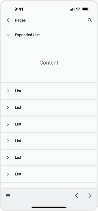 Expandable List